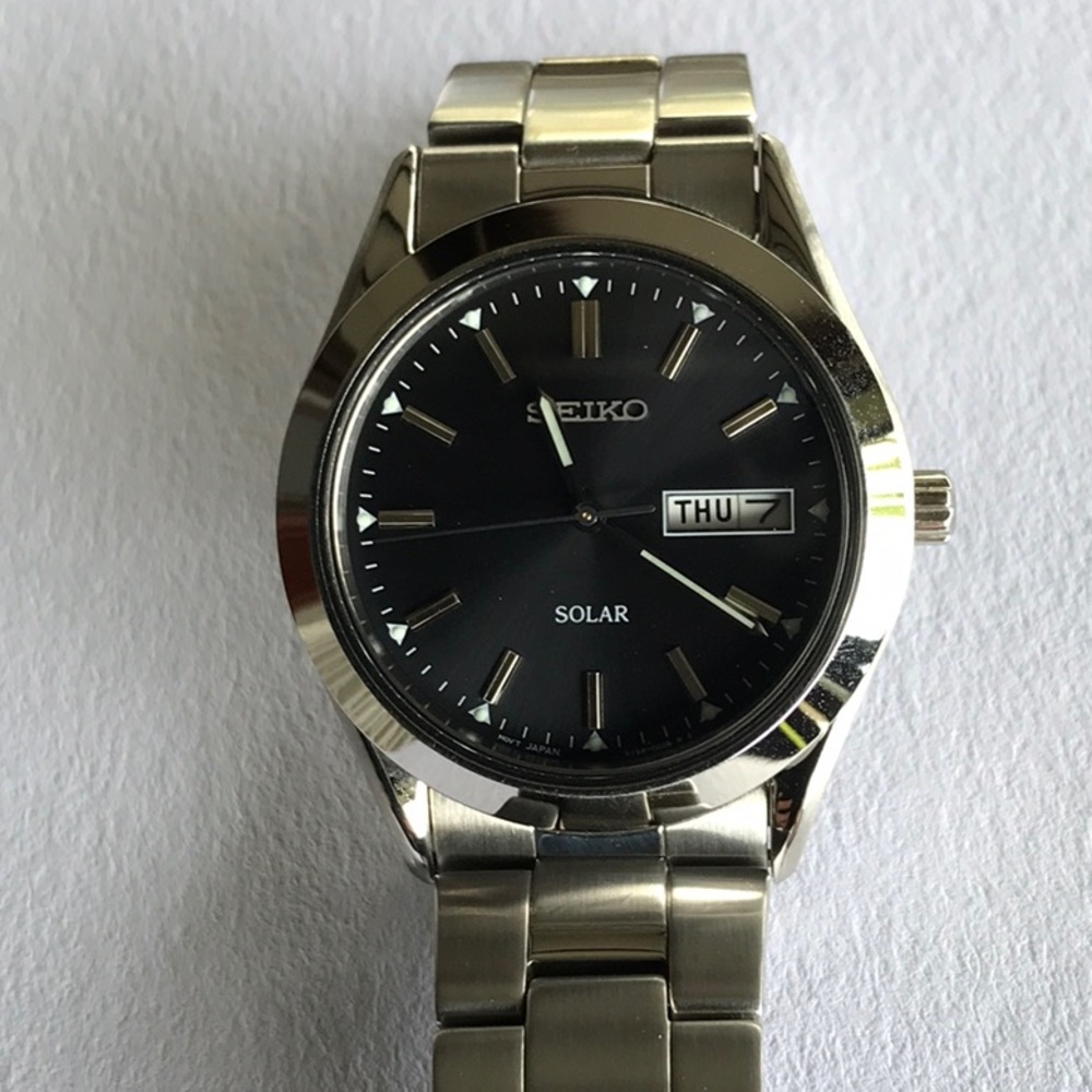 Seiko Solar Stainless Steel Quartz Watch